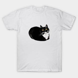 Black and White Cat Loaf T-Shirt